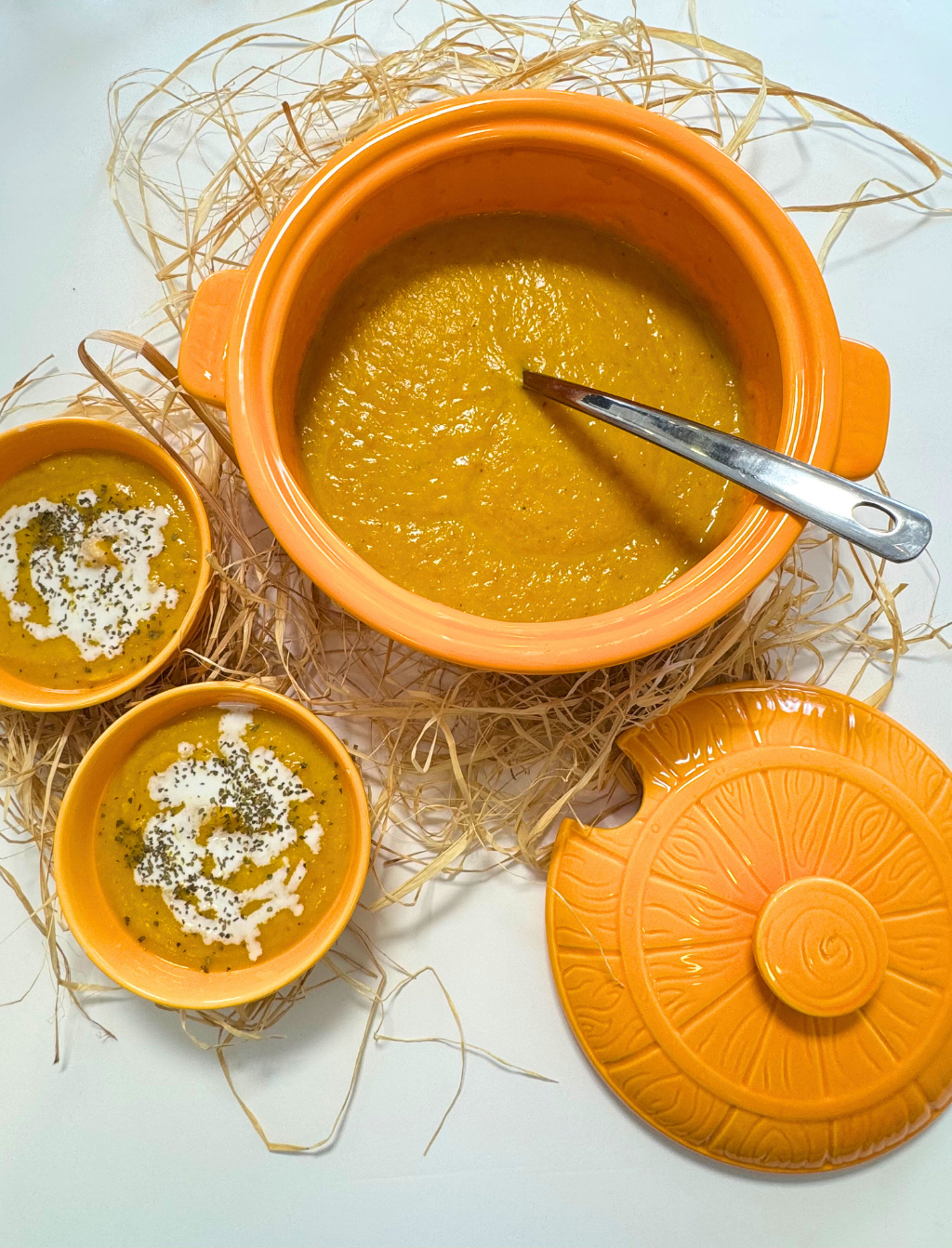 شوربة اليقطين مع البطاطا الحلوة