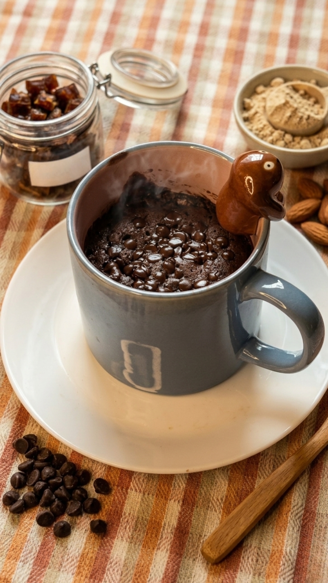 كيك الميكروويف بالشوكولاتة بدون سكر